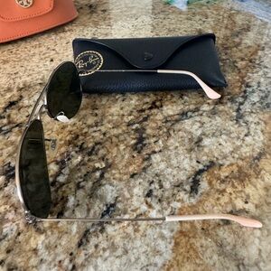 Ray-Ban Silver and Black Sunglasses